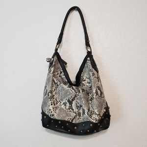 Jessica Simpson Snakeskin Print Hobo Bag